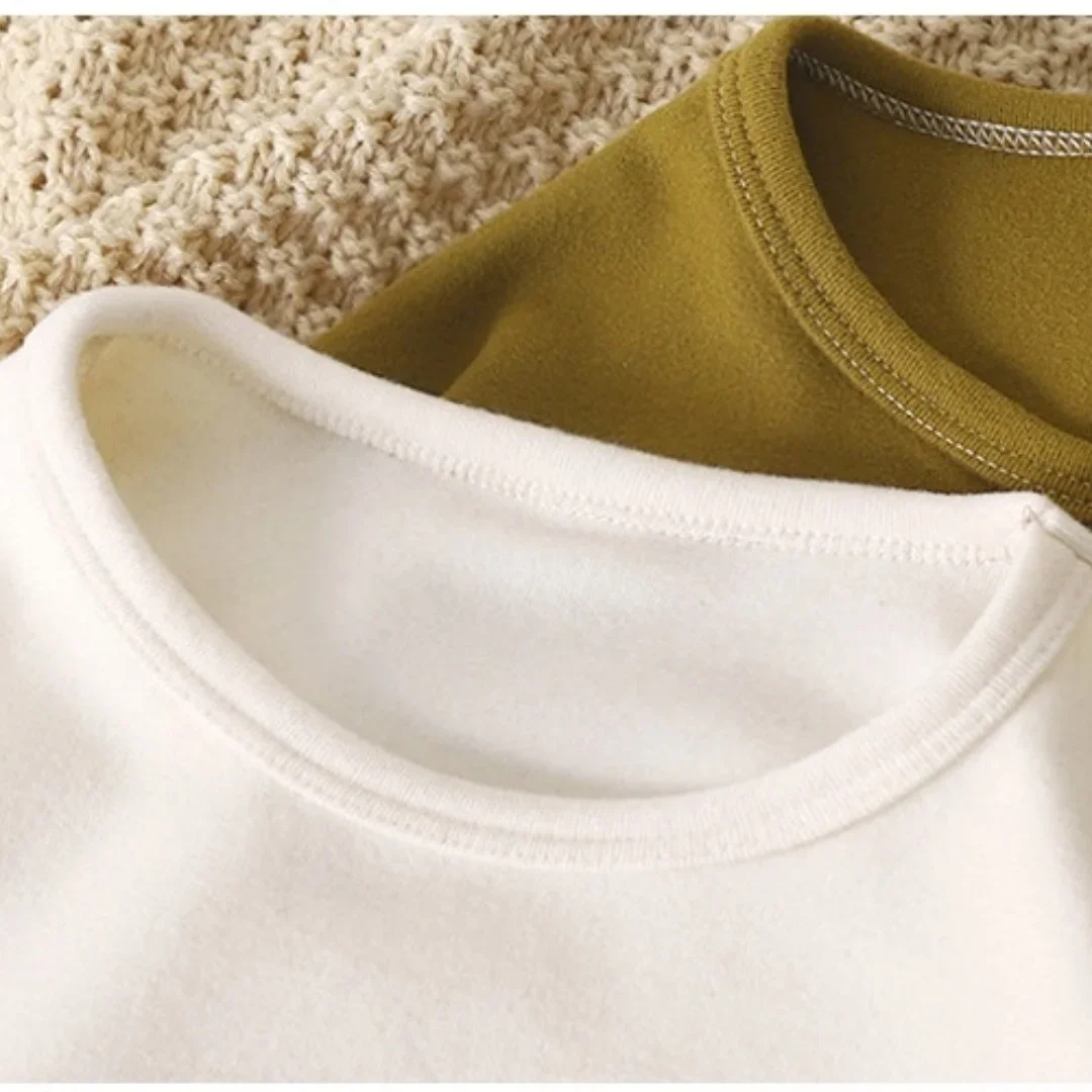 1-10Y Children's T-shirt Korean Kids Simple Long Sleeved Base Shirt Baby Boys and Girls 2025 Autumn Winter New Baby Loose Tops - Image 3