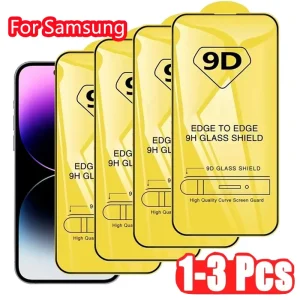 1-3Pcs 9D HD Screen Protector For Samsung Galaxy S25 Ultra S24 FE S23 S22 A56 A55 Protective Tempered Glass Films A54 A36 A26 5G