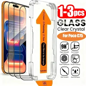 1-3Pcs HD Full Cover Screen Protector Screen Protector For Xiaomi Poco C75 C65 X5 X6 F7 F6 X7 F5 X6 M6 X3 M4 X4 M2 M3 Pro M5S M7