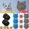 1-3pcs Pet Catnip Toys Wall Ball Licking Snacks Safety Healthy Rotatable Lick Ball Toys Teeth Cleaning for Cats of All Breeds