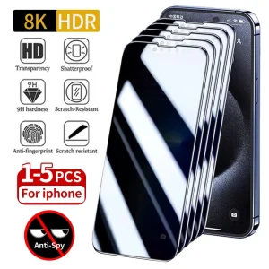 1-5PCS Privacy Phone Temered Glass For iPhone 17 Pro Max 17 Pro 17 Anti-Scratch For iPhone Air Screen Protector Phone Anti-Spy