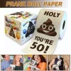 1 Roll Cartoon Decor Tissue Birthday Gifts Toilet Paper Funny Birthday Rolls Roll Printed Funny Paper Towel