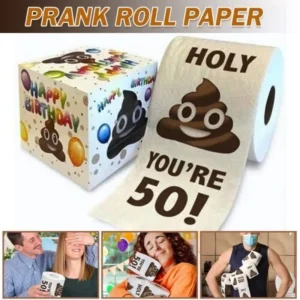 1 Roll Cartoon Decor Tissue Birthday Gifts Toilet Paper Funny Birthday Rolls Roll Printed Funny Paper Towel