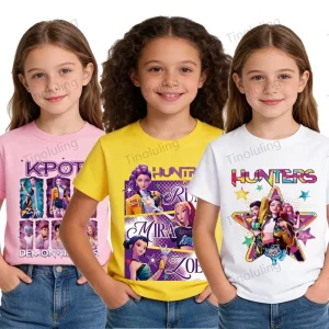 1 to 14 Years Girl Tshirt Kpop Princess Girls Clothes Summer Cotton Top Cute Cartoon Children T Shirt Pink White Kids Tee Shirts