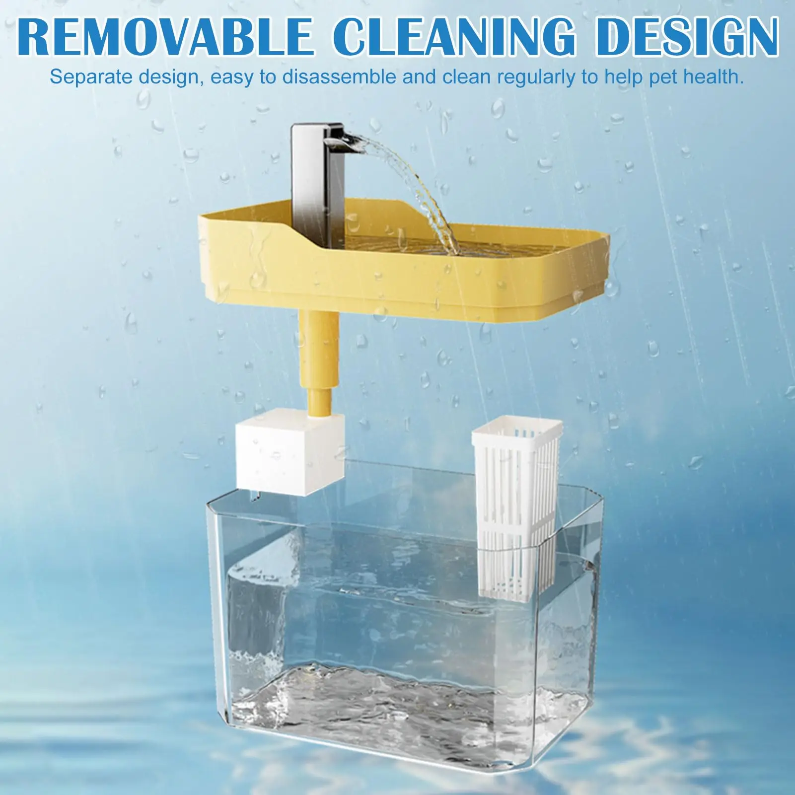 1.5L Cat Water Fountain with Automatic Filter USB Pet Drinking Dispenser Fresh Flow Live Water Circulation for Cats - Image 4