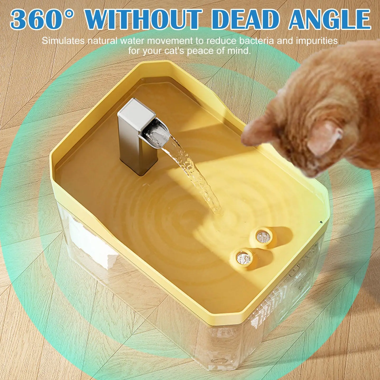 1.5L Cat Water Fountain with Automatic Filter USB Pet Drinking Dispenser Fresh Flow Live Water Circulation for Cats - Image 5