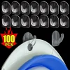 10-100Pcs Heavy Duty Self-Adhesive Hooks Transparent Strong Adhesion Kitchen Bathroom Home Storage Organizer Hangers Hooks