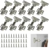 10-40 Pcs Hinges Cold Rolled Steel Hydraulic Cabinet Door Hinge Damper Buffer Soft Quiet Closing for all Cupboard Furniture