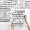 10 Pcs 3D Wall Panel Peel and Stick, 3D Brick Wall Sticker, Kitchen Adhesive Sticker, Tiles Stickers Waterproof