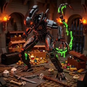 1000+PCS Sci-Fi Monster Building Blocks Set, Alien Creature Style MOC Construction Kit, High-Difficulty Model for Adults, Creati