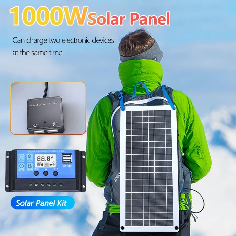 1000W High Power Solar Panel Kit with 100A MPPT Controller - Complete 12V System for RV Camping & Outdoor Energy Needs - Image 3