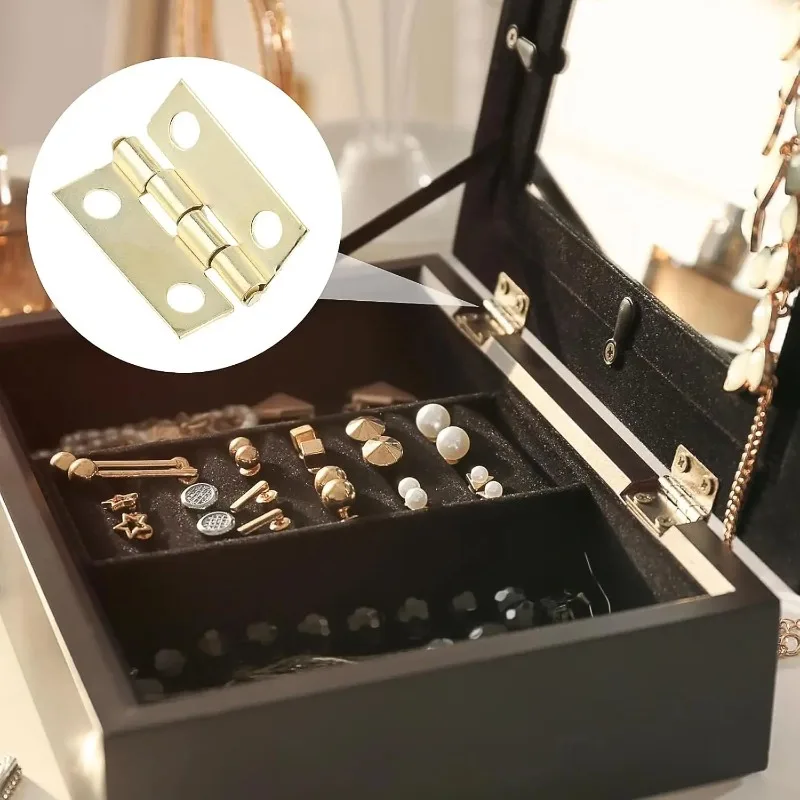 10/100sets Mini Hinges with Screws Wooden Box Butt Metal Hinges Home 180 Degree Furniture Cabinets Drawer DIY Decoration Hinge - Image 4