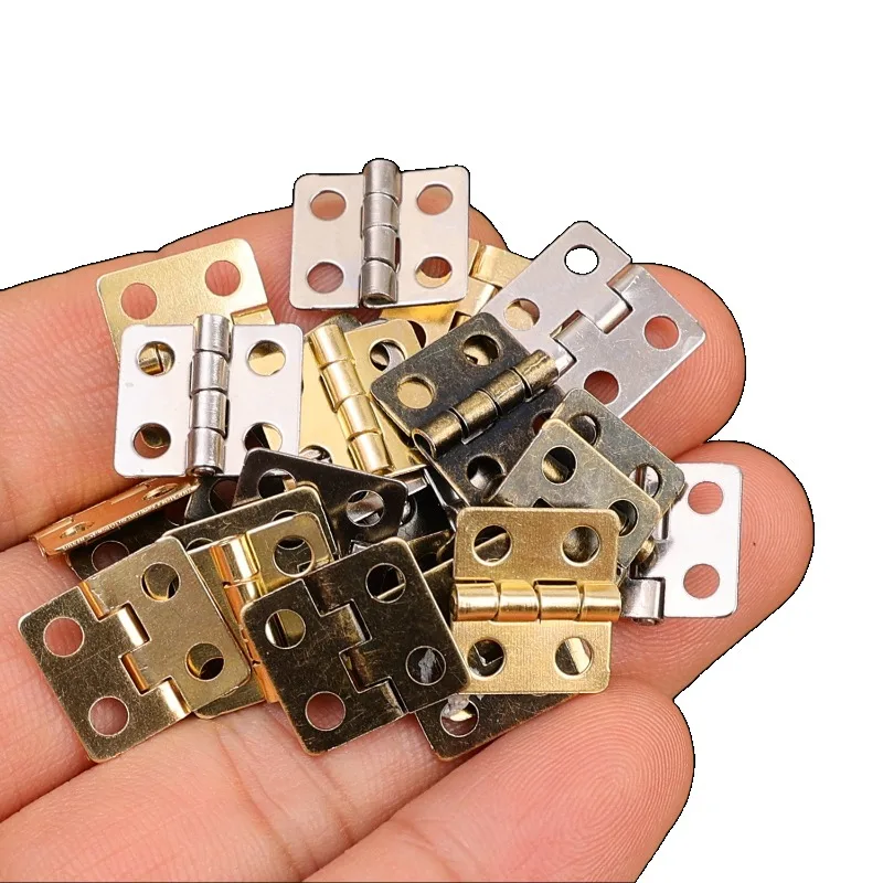 10/100sets Mini Hinges with Screws Wooden Box Butt Metal Hinges Home 180 Degree Furniture Cabinets Drawer DIY Decoration Hinge - Image 6