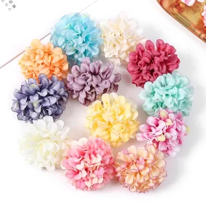 10/20/30Pcs Hydrangea Artificial Flowers Heads 4cm for Home Room Decor DIY Marriage Wreath Accessories Bride Wedding Decoration