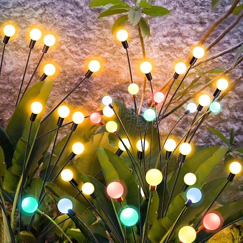 10/8/6 LED Solar Firefly Light Outdoor Waterproof Wedding Party Ornament Garden Lawn Paths Decoration Solar Garland Lights - Image 3