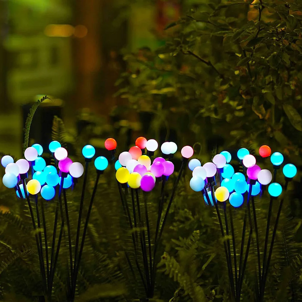 10/8/6 LED Solar Firefly Light Outdoor Waterproof Wedding Party Ornament Garden Lawn Paths Decoration Solar Garland Lights - Image 5