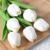 10PC Artificial Tulips Flower PU Realistic Touch Tulip Flowers Fake Tulips Flowers for Home Table Vase Decor Wedding DIY Bouquet