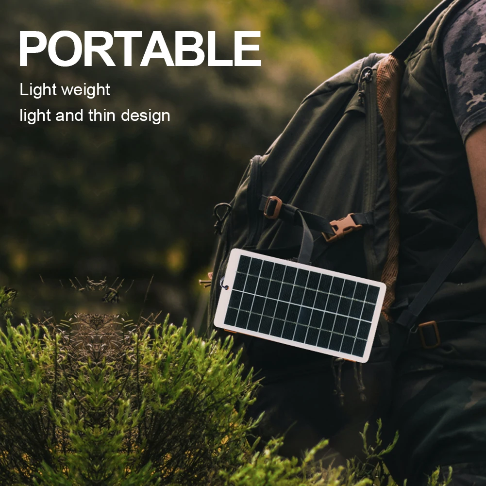 10W Portable Solar Panel 12V Battery Charger Voltage Regulator Power Bank Outdoor Solar Cell for Car Yacht RV Boat Moblie Batter - Image 3