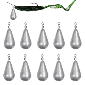 10pcs/lot Fishing Weight Sinkers 3.5g 5g 7g 10g 14g 20g Soft Bait Sinker Bass Fishing Tackle Accessories