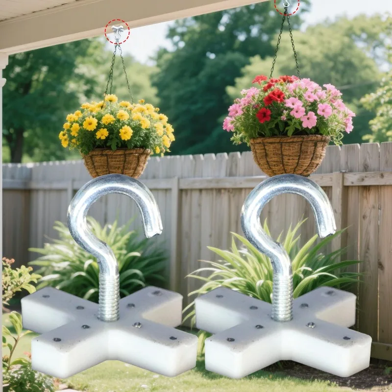 1/10x Metal Ceiling Hook with Cross Eight-pointed Nail Wall Heavy-duty Hanging Hooks for Home String Curtain Flower Basket Fixed - Image 4