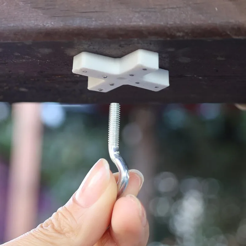 1/10x Metal Ceiling Hook with Cross Eight-pointed Nail Wall Heavy-duty Hanging Hooks for Home String Curtain Flower Basket Fixed - Image 3