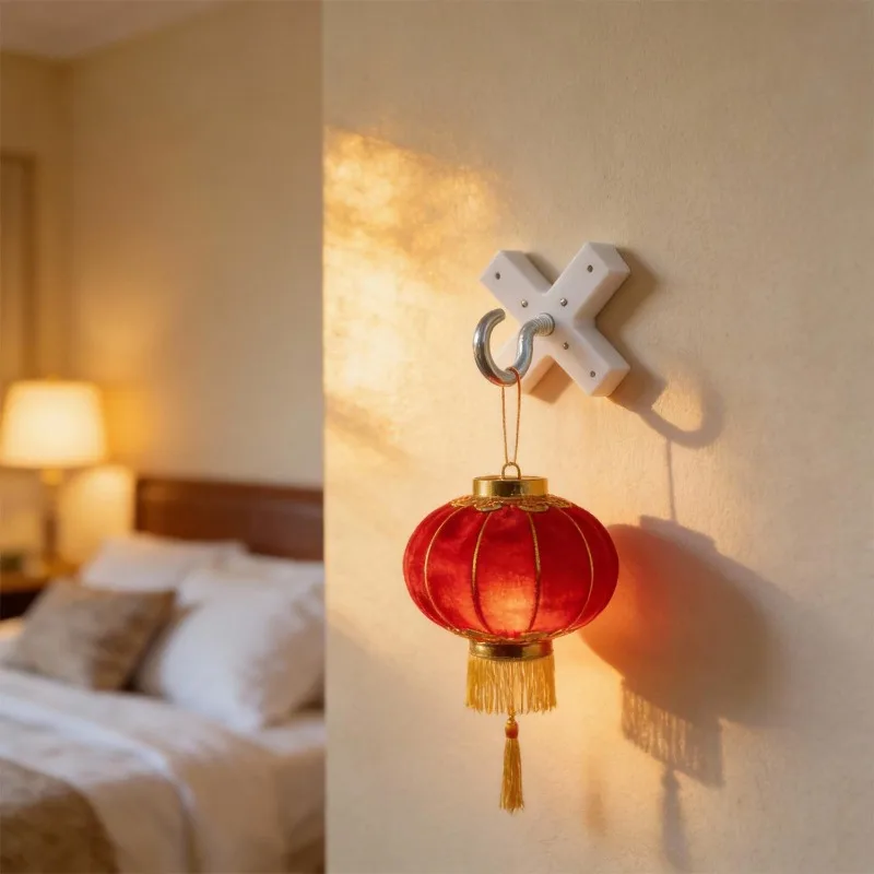 1/10x Metal Ceiling Hook with Cross Eight-pointed Nail Wall Heavy-duty Hanging Hooks for Home String Curtain Flower Basket Fixed - Image 5