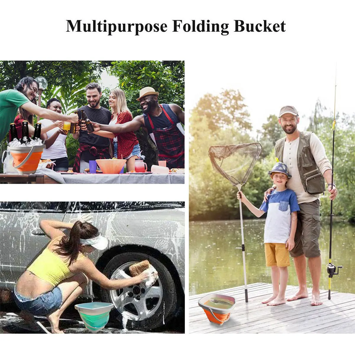 11/5/1 PCS Beach Sand Play Water Set Folding Bucket Summer Toys for Children Kids Outdoor Game Sandbox Accessories Color Random - Image 4