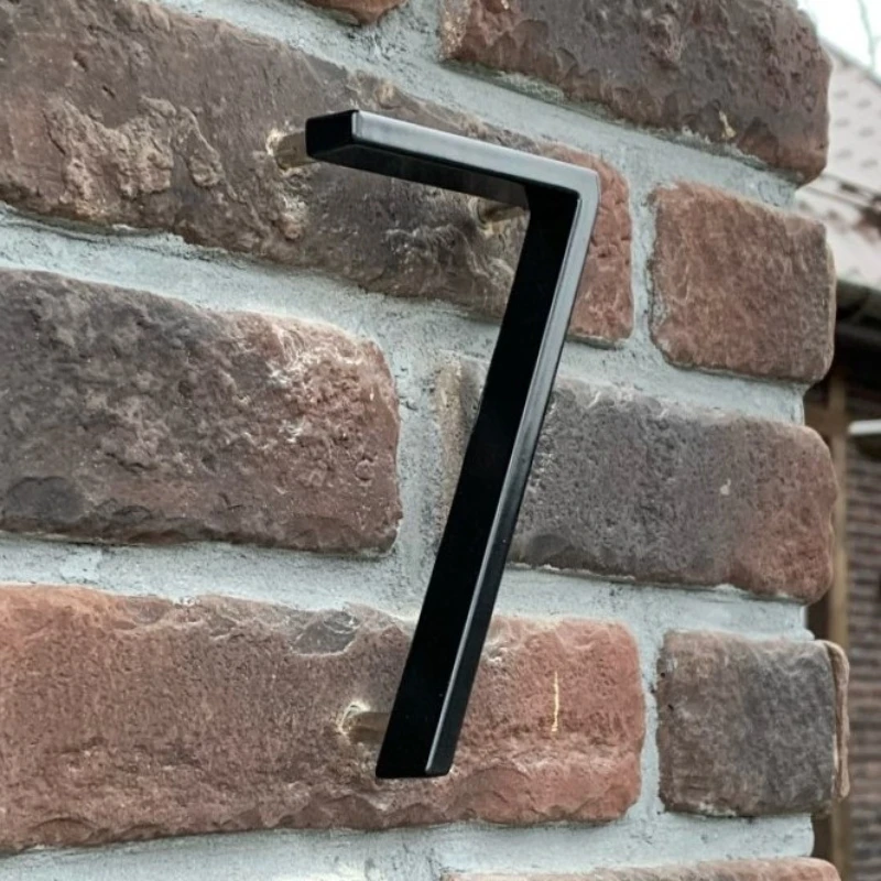 125mm Floating House Number Outdoor 5 inch Black Zinc Alloy Letter Apartment Door Numbers Mailbox Address Sign #0-9 Dash Slash - Image 3