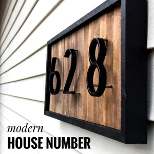 125mm Floating House Number Outdoor 5 inch Black Zinc Alloy Letter Apartment Door Numbers Mailbox Address Sign #0-9 Dash Slash
