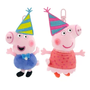 12CM Peppa Pig Small Pendant Cute Plush Dolls George Pig Backpack Pendant Key Decoration Cartoon Anime Toys Ornaments Kids Gifts