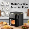 12L Electric Visual Air Fryer Oil-free Automatic Deep Fryer Smart Touch Display Multifunction Bread Cake Meet Food Baking Oven