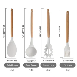 12Pcs Kitchen Utensil Set Cooking Tools Kit with Holder Heat-Resistant Cookware Non-Stick Spatula Set for Home Kitchen