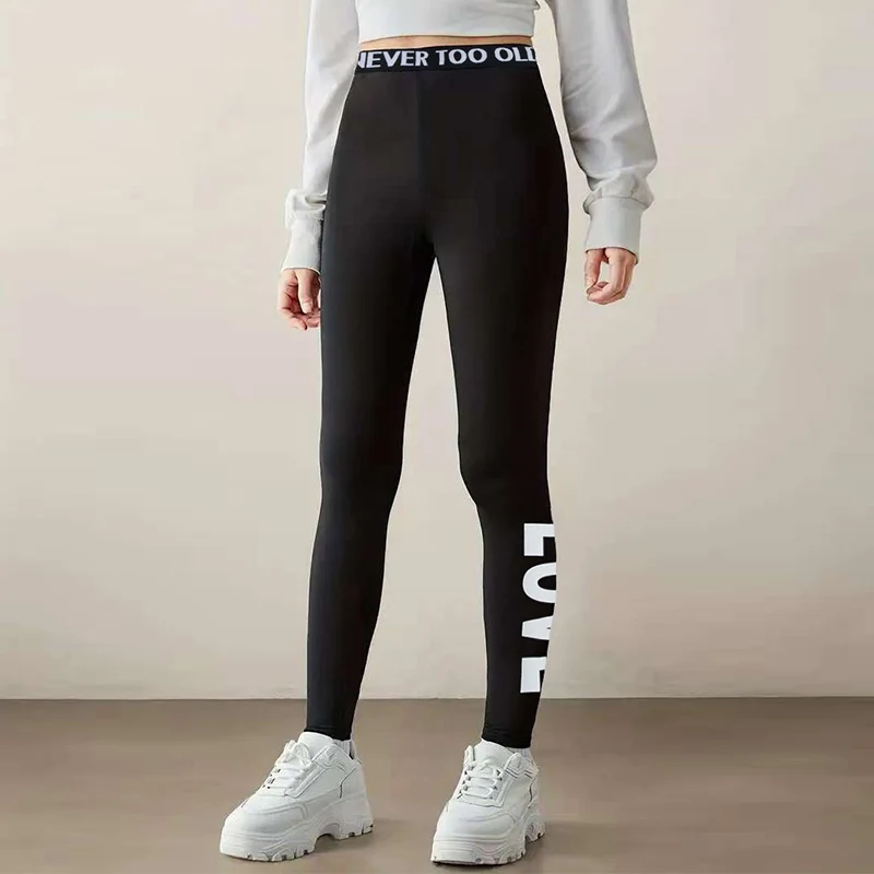 1/3 Pcs Multi-size Shark Parent-child Sister Pants Girls To Teenagers Slim Stretch Plus Size Black Pants Fashion Casual Leggings - Image 2