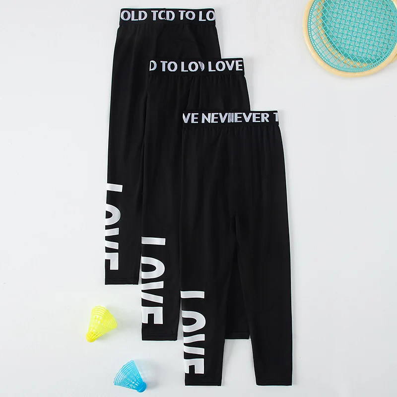 1/3 Pcs Multi-size Shark Parent-child Sister Pants Girls To Teenagers Slim Stretch Plus Size Black Pants Fashion Casual Leggings - Image 3