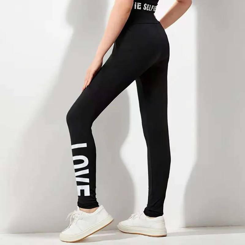 1/3 Pcs Multi-size Shark Parent-child Sister Pants Girls To Teenagers Slim Stretch Plus Size Black Pants Fashion Casual Leggings - Image 5
