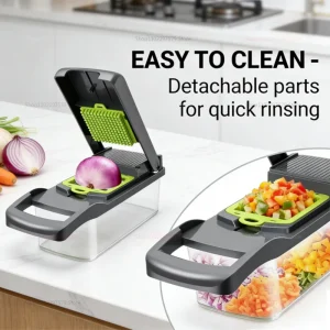 14/16 Pcs Vegetable Chopper Set Food Processor Onion Potato Slicer Dicer Grater Kitchen Fruit Vegetable Cutter with Handle