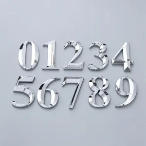 1PC Self Adhesive 3D Number Stickers Room House Number Plate Sign for Home Apartment Cabinet Table Mailbox Outdoor Door Numbers