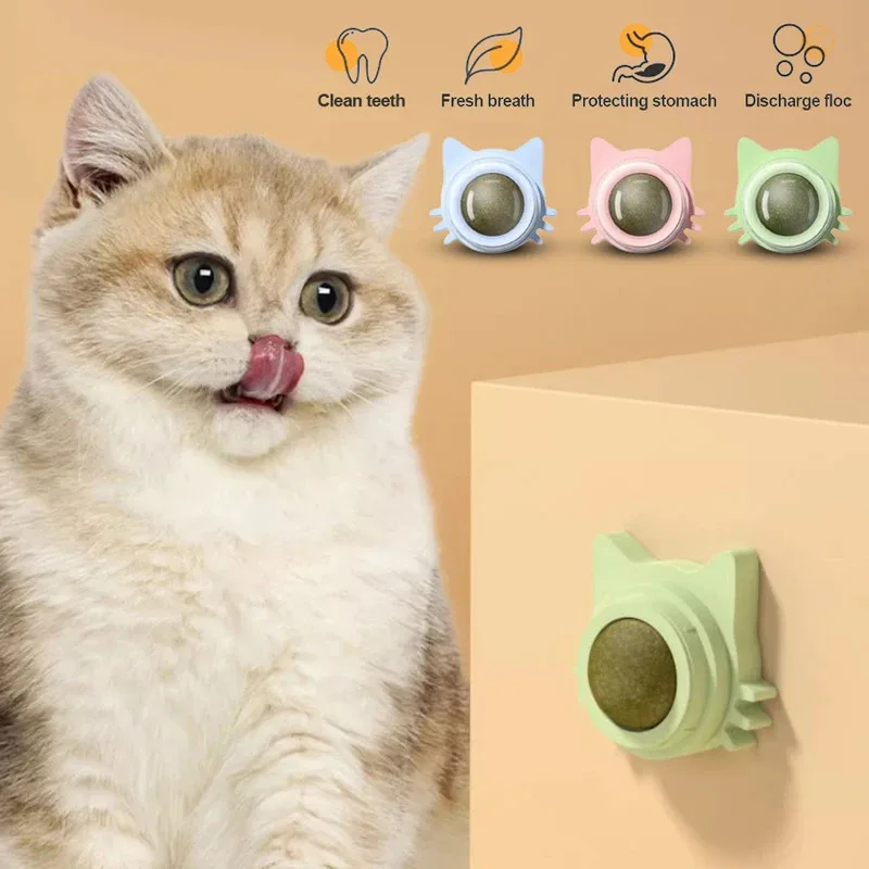 1PCS Catnip Lollipop Cat Treat Wall Design Dental Care Fresh Breath Cat Snacks Energy Ball Stomach Protection Pet Supplies - Image 6