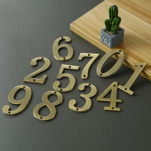 1Pcs 3Inch Metal House Numbers with M2 Screws Solid Zinc Alloy Mailbox Numbers 3D Address Numbers for Outside House Apartment