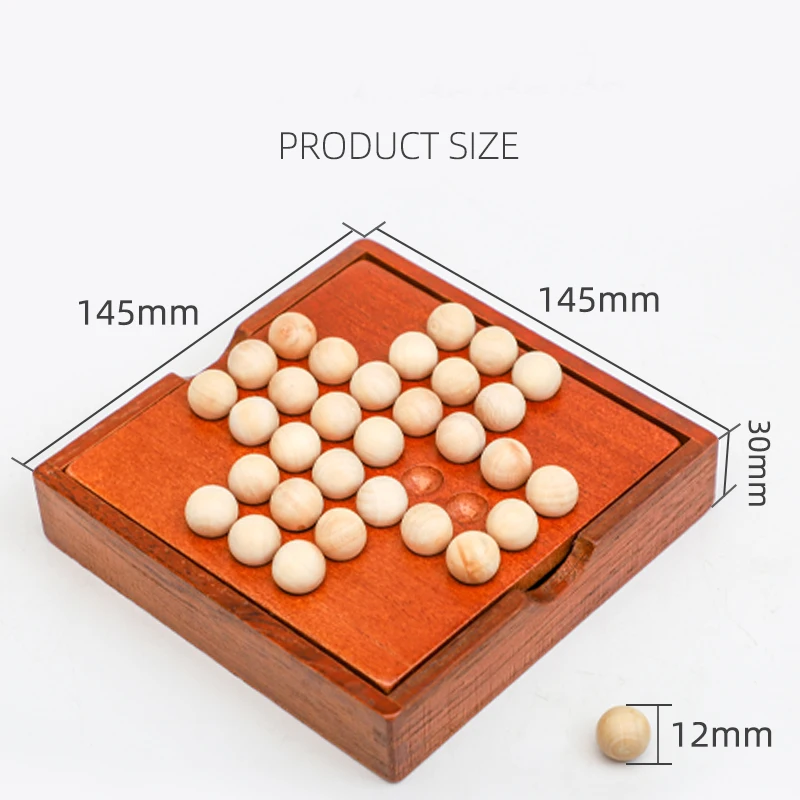 1Set Europe Board Game Single Chess Peg Solitaire Diamond Move Independently Cognitive Ability Toy Classical Educational Toys - Image 4