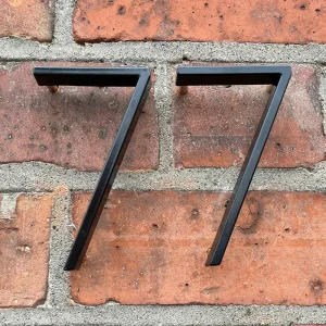 1pc 125mm Floating House Number Outdoor 5 inch Black Zinc Alloy Letter Apartment Door Numbers Mailbox Address Sign #0-9