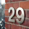 1pc 152mm Stainless Steel House Number Outdoor 6 inch Silver Apartment Door Number Mailbox Address Sign #0-9 With Screws