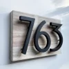 1pc Black 152mm Floating House Number Outdoor 6 inch ABS Plastic Apartment Door Numbers Mailbox Address Sign #0-9 With Screws