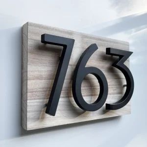 1pc Black 152mm Floating House Number Outdoor 6 inch ABS Plastic Apartment Door Numbers Mailbox Address Sign #0-9 With Screws