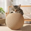 1pc Cat Toy Sisal Ball Extra Large Self-Entertainment Boredom Relief Chew Toy Cat Teaser Wand Scratching Ball for Cats