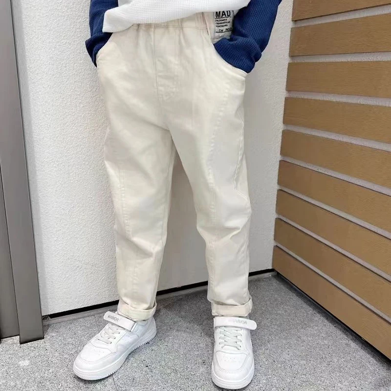 2-10 Years Old Autumn Boys Pants Casual Slim Fit Letter MAD Long Trousers For Kids Children Sport Comfortable Pants