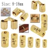2-6pcs 8-18mm Invisible Barrel Hinge, Brass Cabinet Hardware Fitting for Furniture Door & Jewelry Gift Box