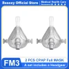 2 PCS CPAP Full Face Mask BiPAP Full Mask with Soft Double Layer Hypoallergenic Silicone Pads Anti Snoring Sleep Apnea Relief