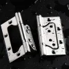 2 Pcs (1 Pair) Room Door Hinges, Furniture Accessories Free Slotted Hinge Thickened Silent 304 Stainless Steel Mother 4