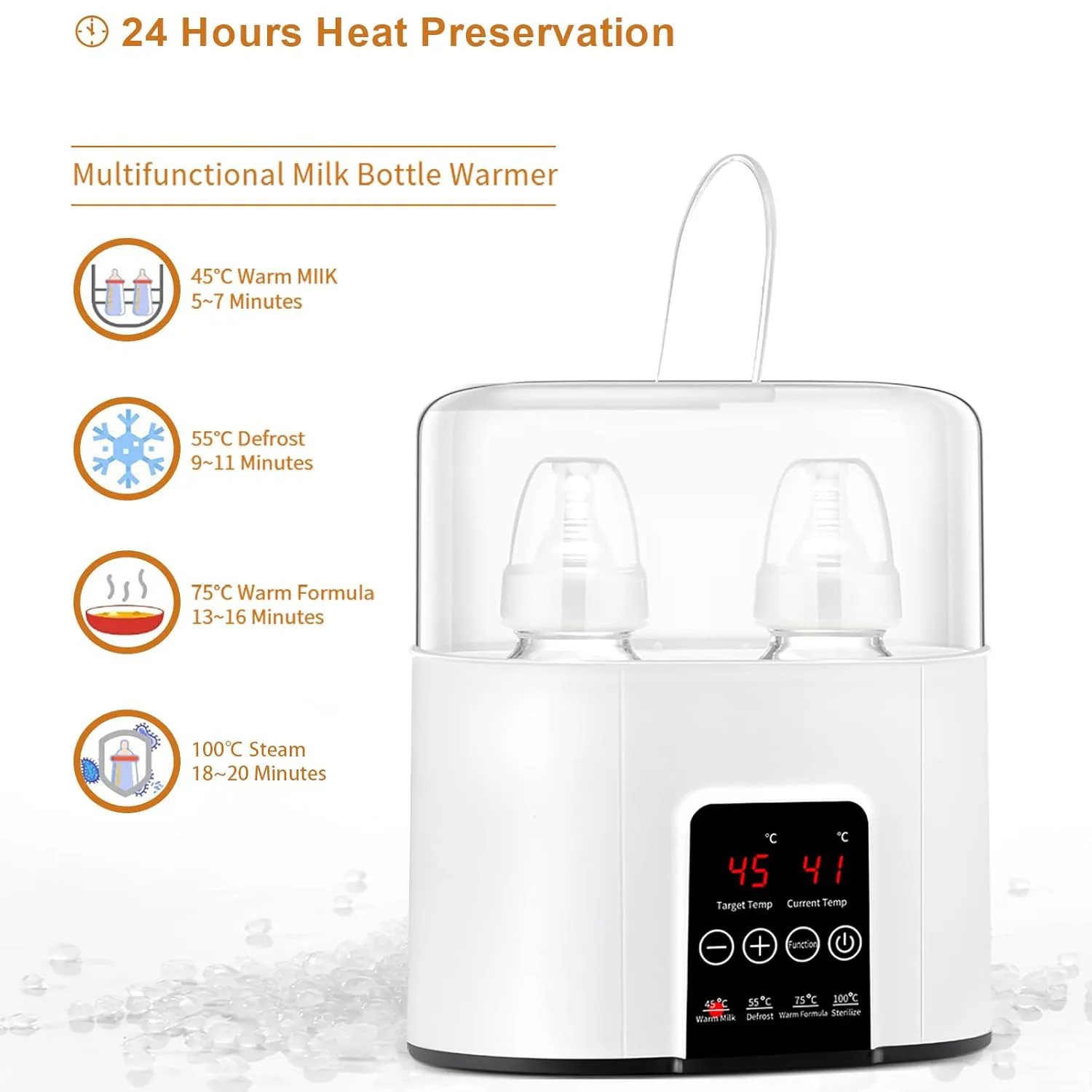 2 in1 Baby Nursing Bottle Heater Sterilizer Automatic Intelligent Thermostat Milk Bottle Heater Sterilizers Warmers Disinfection - Image 3